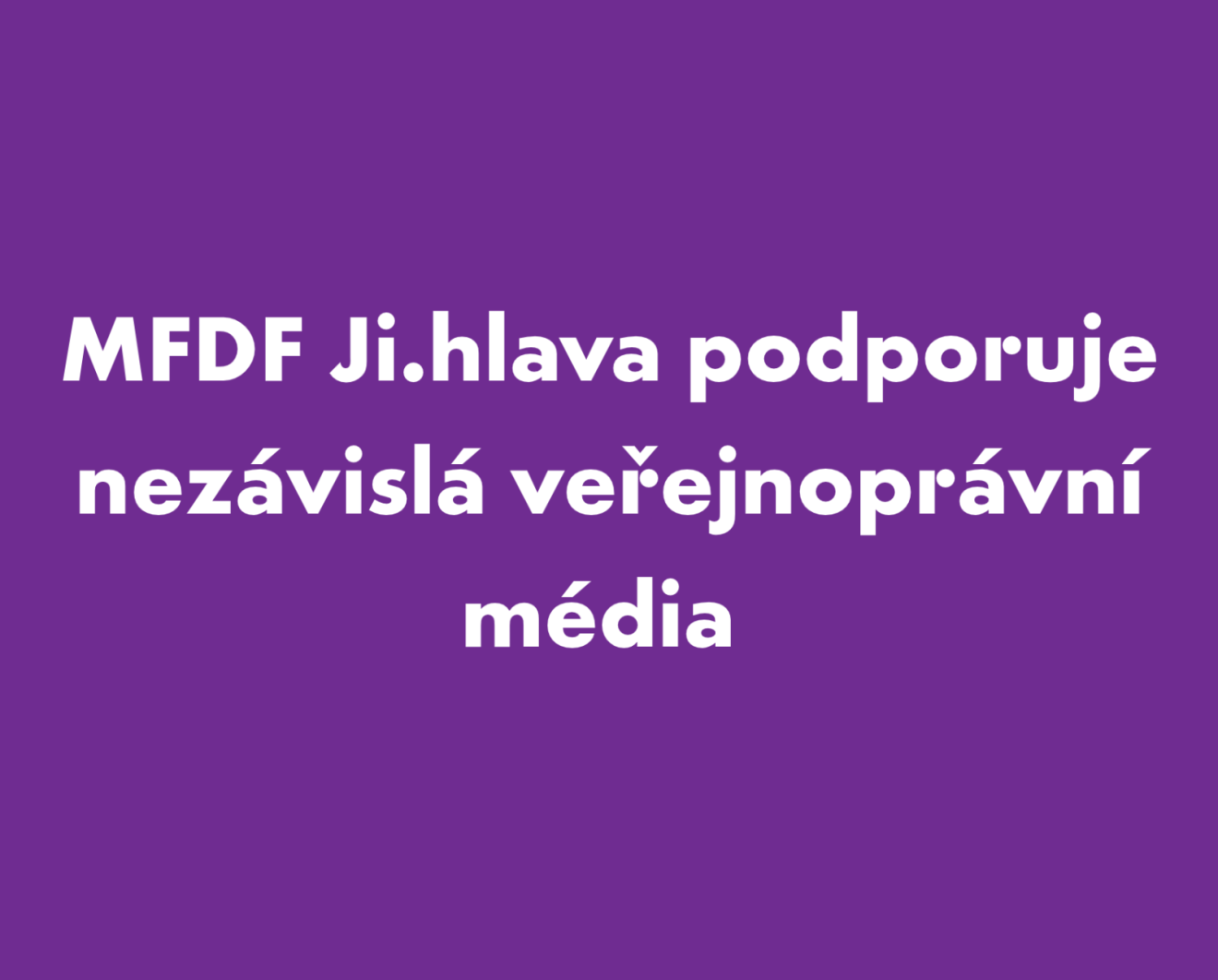 Vyjádření festivalu